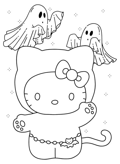 29 Coloriages Dhalloween Hello Kitty