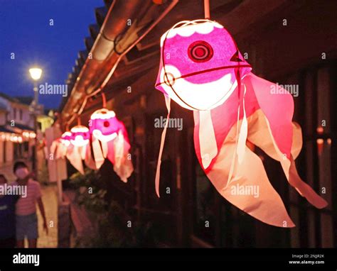 Goldfish Lanterns Swim In The Air During The Yanai Goldfish Lantern