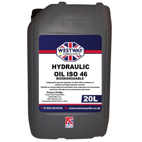 Biodegradable Hydraulic Oil Iso 46 Vg 46 Westway Oils