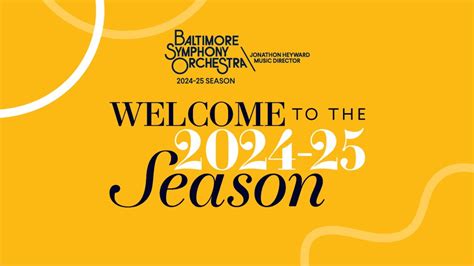 Welcome To The Baltimore Symphony Orchestra 2024 25 Season Youtube