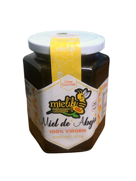 Miel De Abeja Virgen 370gr Flor Aguacate Gourmet Mielife Mielife