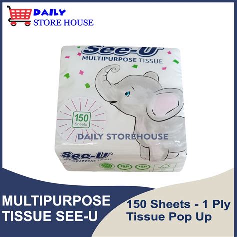 Jual Tissue See U Multipurpose Pop Up Gajah Sheets Tisu Kotak Meja