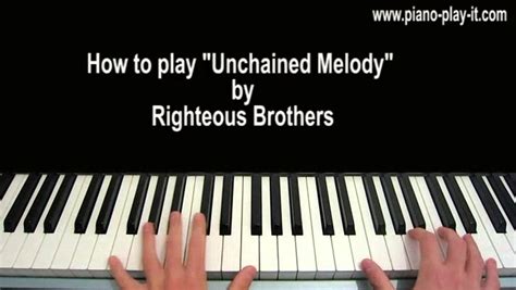 Unchained Melody Piano Tutorial Righteous Brothers Youtube