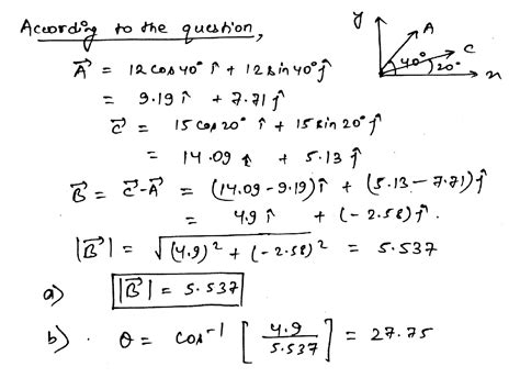 In The Sum Vec A Vec B Vec C Vector Vec A Has A Magnitude Of