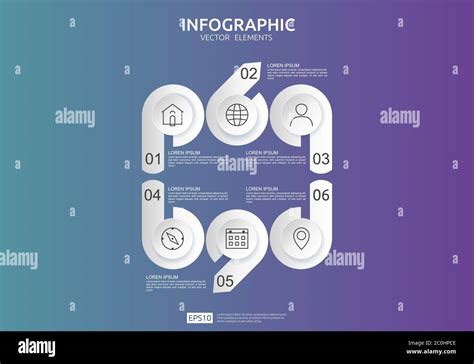 Infografik In Schritten Timeline Design Vorlage Mit D Papieretikett