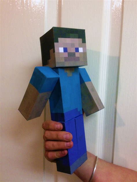 Minecraft Steve Paper Model Minecraft Steve Minecraft Birthday Party