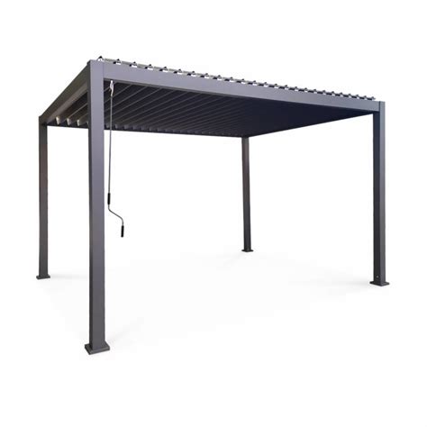 Pergola Lamellendach Anthrazitgrau 300 X 400 Cm Aluminium Alice S