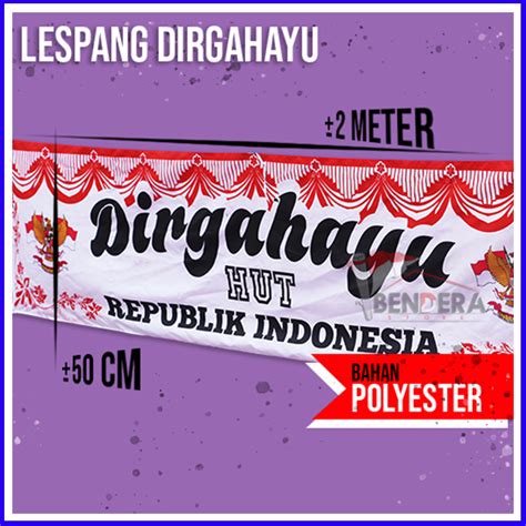 BENDERA MERAH PUTIH LESPANG DIRGAHAYU 2 METER Lazada Indonesia