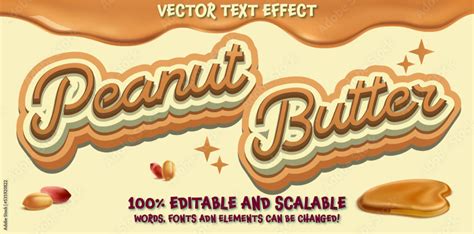 Peanut Butter Text Effect Template With Bold And Abstract Style Use