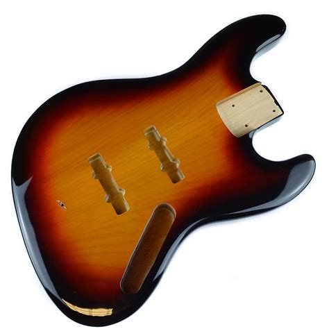 Jazz Bass Style Guitar Body Colour Sunburst Reverb