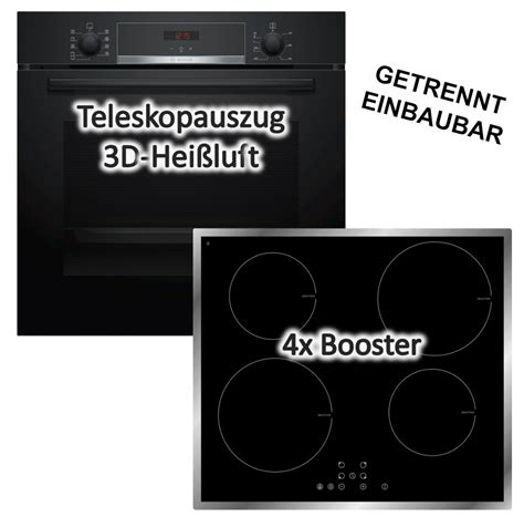 Herdset Bosch Backofen Schnellaufheizung Mit Pkm Induktions