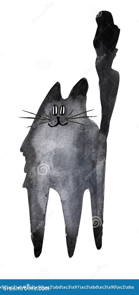 Cat Print Lady Black Cat Art Painting Decor Cat Lover Gift Watercolor