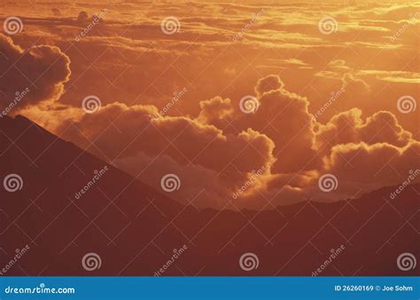 Mount Haleakala Volcano at Sunrise Stock Image - Image of states ...