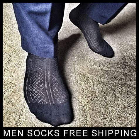 2017 New Summer Mens Silk Socks Formal Pattern Sheer Thin High Quality