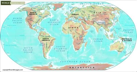 World River Map PDF in Blank, Outline, Printable and Labeled