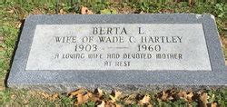 Berta Leona Hill Hartley M Morial Find A Grave