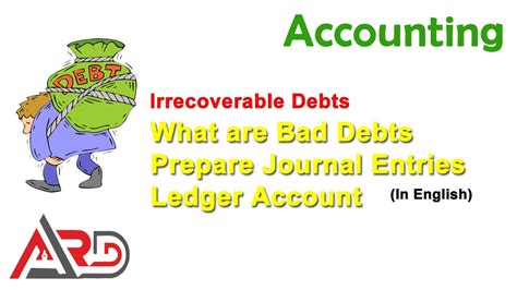 Irrecoverable Bad Debts Ard English Youtube