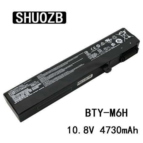 BTY M6H Laptop Battery For MSI GE62 GE72 GP62 GP72 GL62 GL72 GP62VR