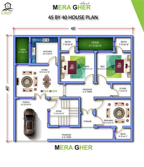 Modern Bedroom House Plan Comfortable Living In By Space