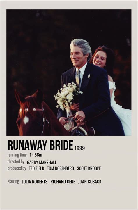 Captivating Minimal Polaroid Movie Poster: Runaway Bride