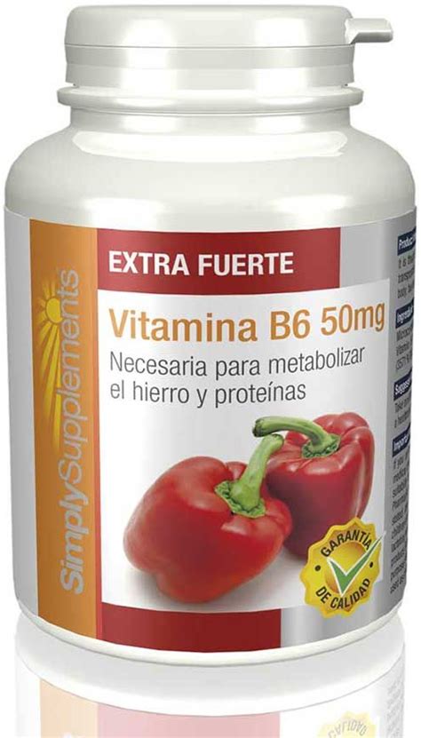 Suplementos De Vitamina B6 50mg Equilibra Las Hormonas Y El Estado De ánimo Regula Los Niveles