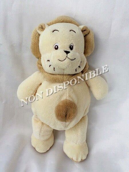 Doudou Peluche Lion Ecru Beige Tiamo 21 Cm Happy Doudou