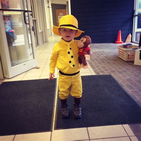 The man in the yellow hat toddler costume