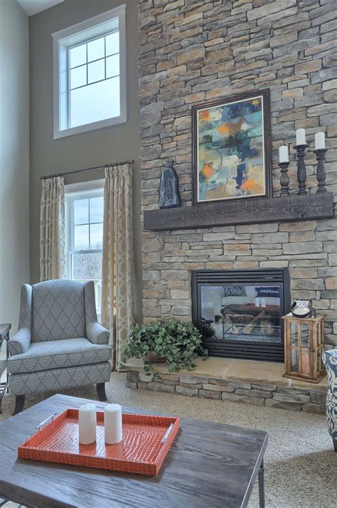 Beautiful 2 Story Stone Surround Fireplace Ownalandmark