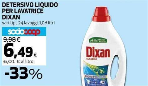 Offerta DETERSIVO LIQUIDO PER LAVATRICE DIXAN Vari Tipi 24 Lavaggi 1