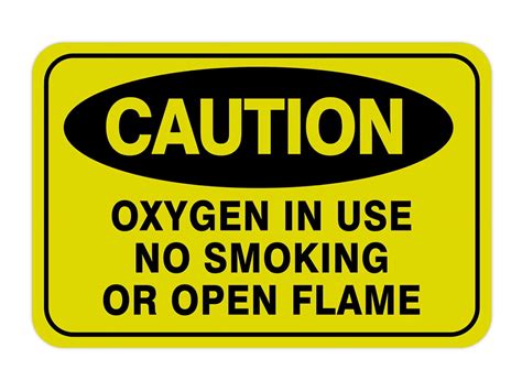 Signs Bylita Caution Oxygen In Use Sign Large Classic Framed Plus