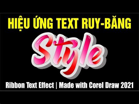 Hi U Ng Text Ruy B Ng C T O B Ng Corel Draw Ribbon Text