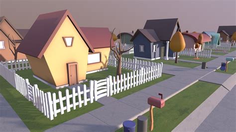 Cartoon Neighborhood - 3D model by Julia Davis (@jldavis) [5a6e5cb ...