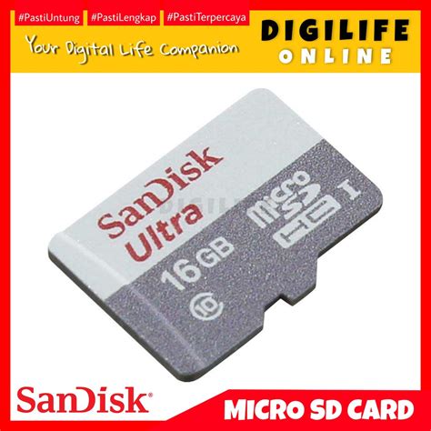 Jual SanDisk Ultra 16GB MicroSDHC Card UHS I Class 10 80MB S Micro SD