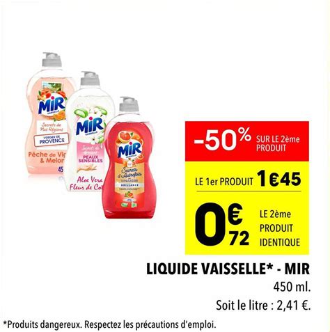 Promo Liquide Vaisselle Mir Chez Supeco Icatalogue Fr