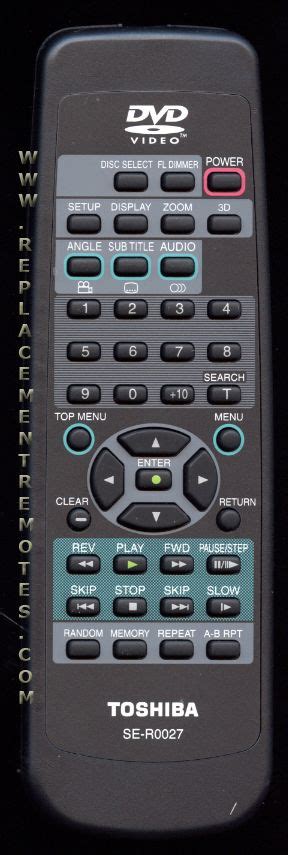 Buy Toshiba Se R0027 Ser0027 79078049 Dvd Player Dvd Remote Control