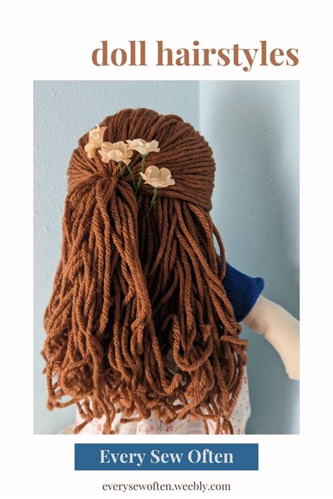 Half Up Doll Hairstyle In 2024 Diy Yarn Doll Hair Doll Hair Rag