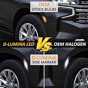 Amazon D Lumina Led Side Marker Lights Smoked Lens For Chevy Tahoe