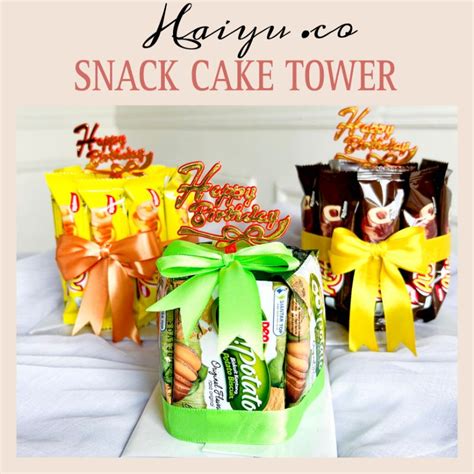 Jual Ready Snack Cake Tower Hadiah Buket Snack Tart Tingkat Kue