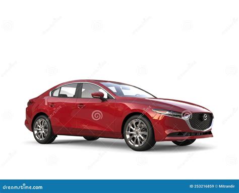 Mazda Roja De Cereza Metálica 3 2019 2022 Modelo Imagen De Archivo