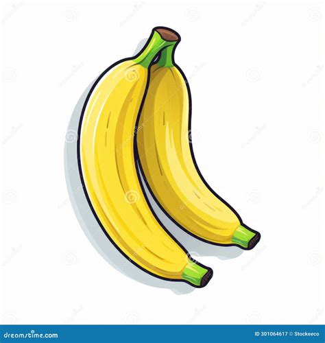 Hand Drawn Animation Of Bananas In Vivid Colors Vector Illustration