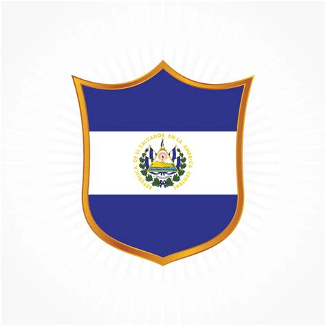 Vetor De Bandeira De El Salvador Com Moldura De Escudo 3213407 Vetor No Vecteezy