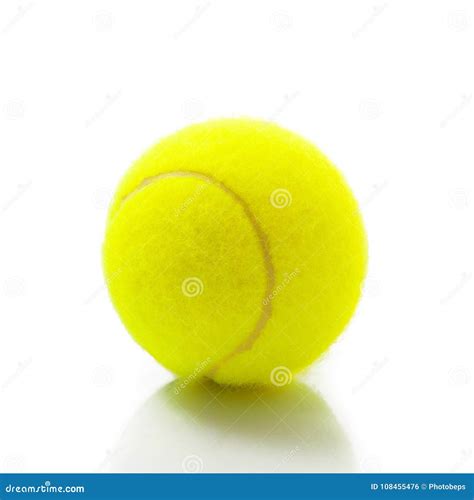 Isolated Tennis Ball in White Background Stock Photo - Image of ...