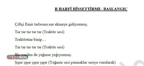 R Harfi Hissettirme Ba Lang Eduhol Etkinlik Ndir Oyun Oyna