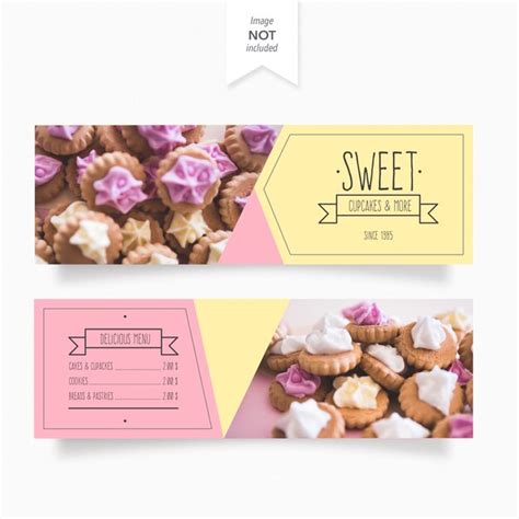 Free Vector | Lovely bakery banners