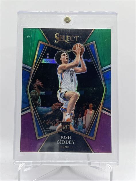 Select Josh Giddey Premier Level Green White Purple Prizm