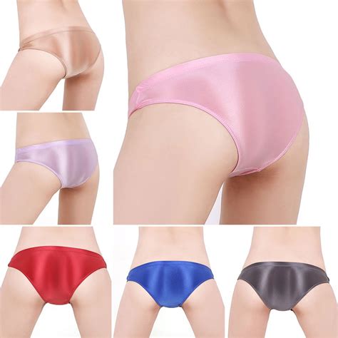 New Satin Glossy Seamless Panties Women Silk Smooth Shiny Sexy Glitter Underwear Female Tight