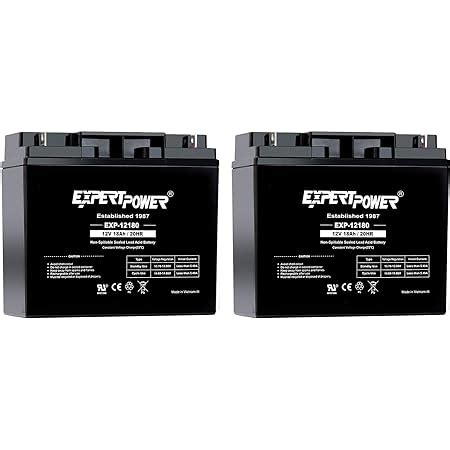 Amazon ExpertPower 12 Volt 18 Ah Rechargeable Battery With Nuts