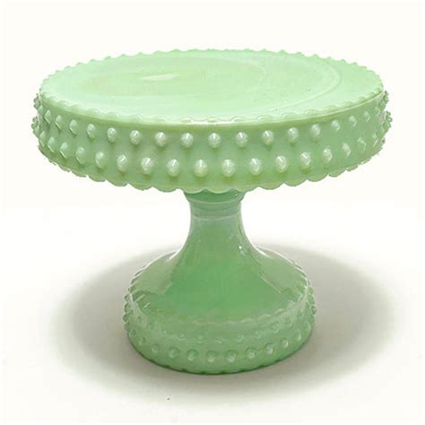 Vintage Le Smith Jadeite Hobnail Cake Stand Pedestal Jadeite Cake Stand Vintage Cake Stand