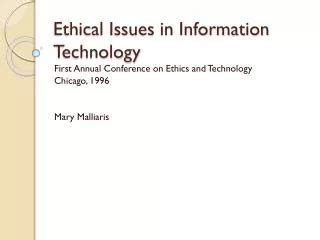 Ppt Ethical And Social Impacts Of Information Technology Powerpoint