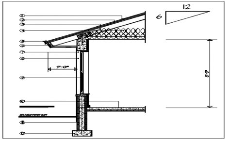 Wall Section View Of House Detail Dwg File